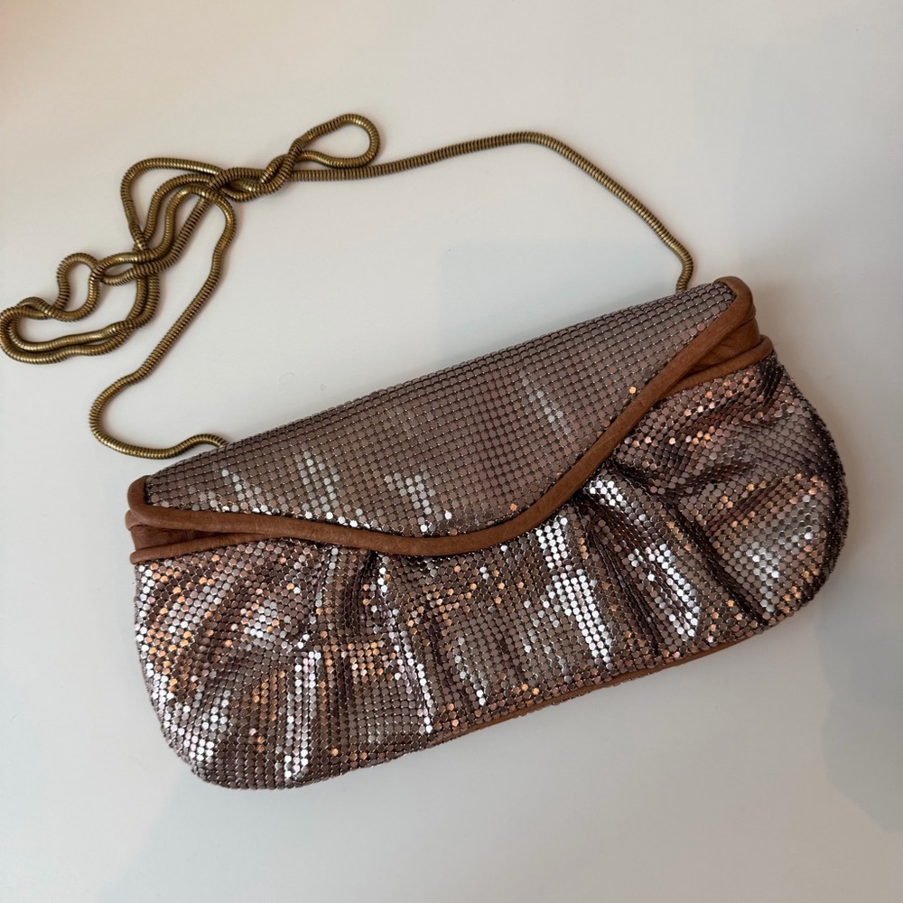 Isabella Fiore rose gold metallic bag